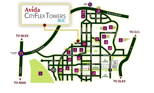 Avida CityFlex Towers BGC Location 